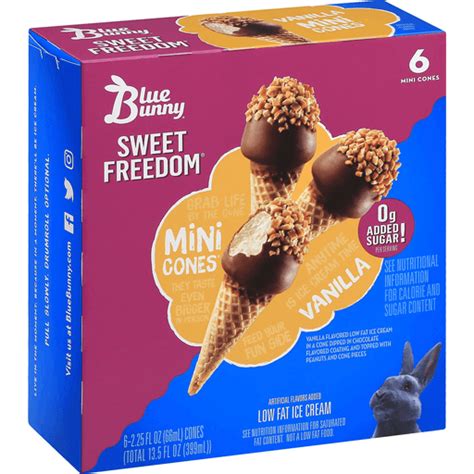 Blue Bunny Mini Cones Vanilla Ice Cream Cones And Toppings Foodtown