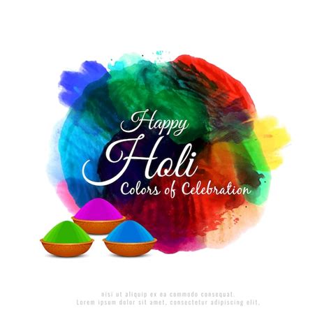 Free Vector Abstract Happy Holi Colorful Greeting Background