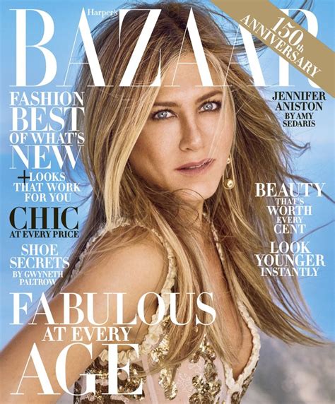 Jennifer Aniston On Harpers Bazaar Us October 2017 Cover Jennifer