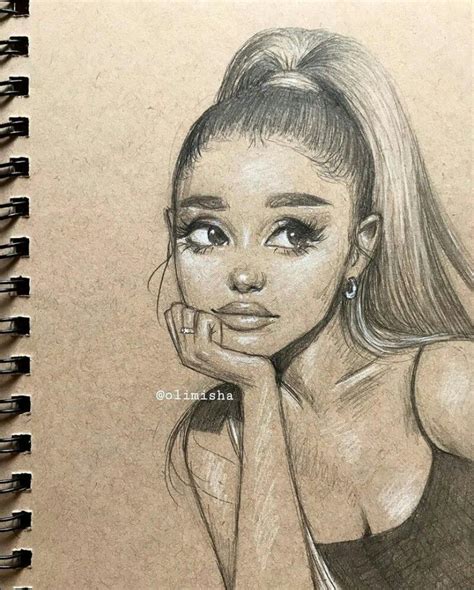 Ariana Grande Celebrity Drawings Ariana Grande Drawings Portrait