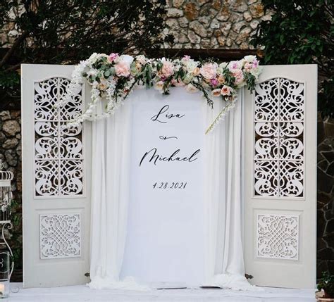 Wedding Backdrop With Names Wedding Decor Or Photo Booth Personalized