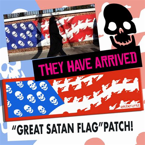 Great Satan American Flag Morale Patch Violent Little Machine Shop