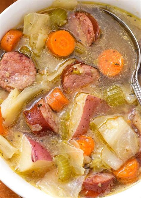 Instant Pot Kielbasa Cabbage Potato Soup Simply Happy Foodie