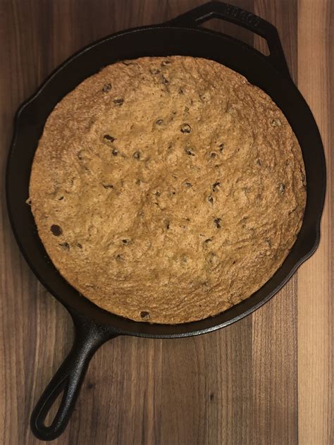 Giant Skillet Chocolate Chip Cookie Cake Coffee Before Cooking