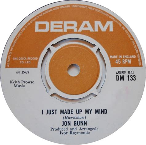 Jon Gunn I Just Made Up My Mind Now Its My Turn 1967 Vinyl
