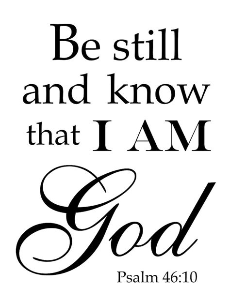 Be Still and Know That I Am God Psalm 46:10 Wall STENCIL - Etsy