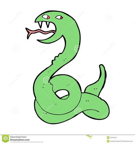 Cartoon Hissing Snake Vector Illustration 37010572