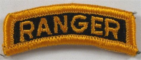 Us Army Full Color Ranger Tab Black And Yellow Military Insignia Army