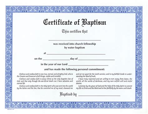 This certifies that (blank) was baptized in the name of the father and of the son and of the holy spirit on the. Christian Light Publications