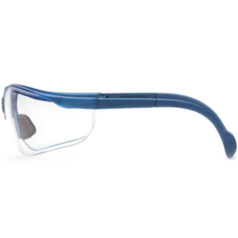 pyramex smb1810s venture ii safety glasses metallic blue frame clear lens full source