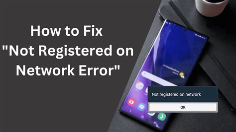 How To Fix Not Registered On Network Error Geekydane