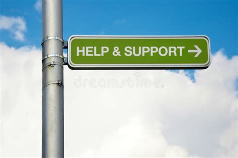 Street Sign Help And Support Stock Photo Image Of Label Sign 27492792