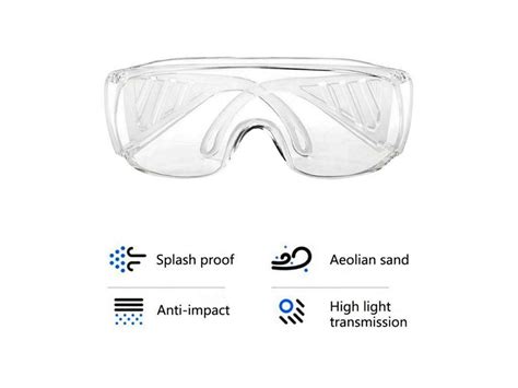 safety goggles eyes protection glasses protective eyewear clear lens anti fog anti splash dust