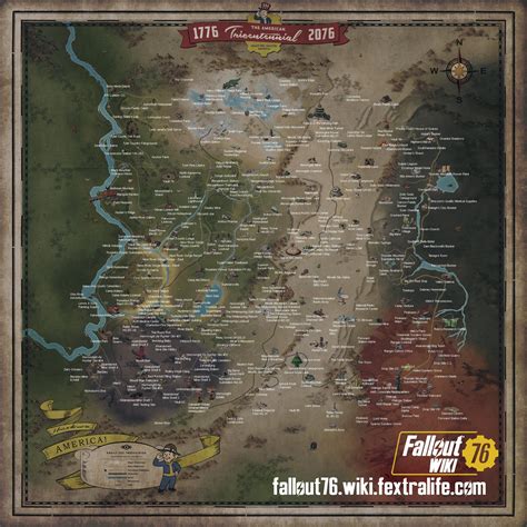 All Location Fallout76 Birds Eye View Map Virginia Map California Map