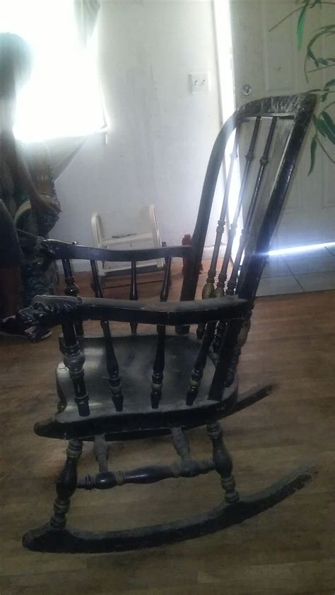 It was recovered in the 70's. Lion Head Antique Rocking Chair | My Antique Furniture ...