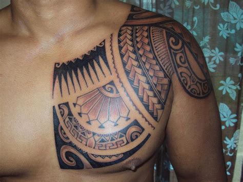 Best female and men chest piece tattoos with quotes, words and tribals. chest maori tattoo - Design of TattoosDesign of Tattoos