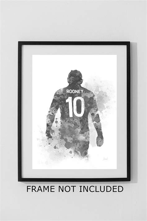 Wayne Rooney Art Print Manchester United Legend Football Etsy