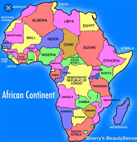 Africa Map With Country Names United States Map