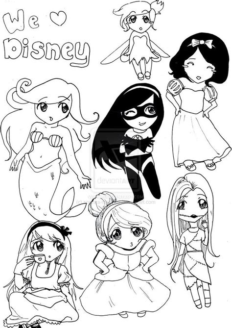 Disney Princesses Chibi By Sophira Moonlily On Deviantart Disney