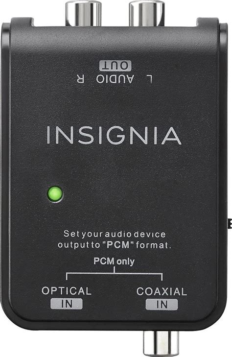 Insignia Optical Coaxial Digital To Analog Converter Black Amazon