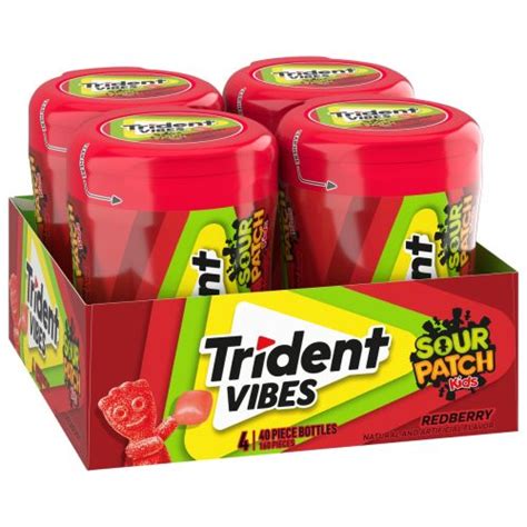 Trident Vibes Sour Patch Kids Redberry Sugar Free Gum