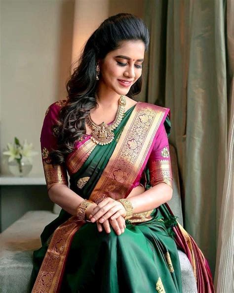 Green Banarasi Saree Pink Saree South Indian Silk Saree Etsy Wedding Saree Blouse Designs