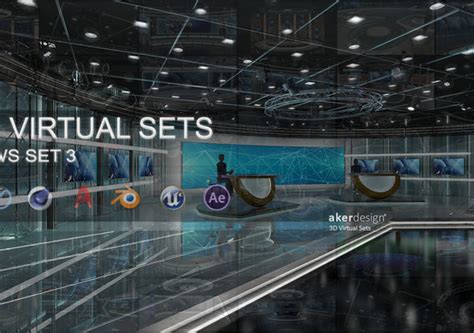 3d Virtual Tv Studio Sets Cgtrader