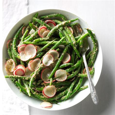 Green Beans And Radish Salad With Tarragon Pesto Recipe Taste Of Home