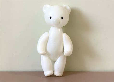 Plastic White Polar Bear Toy Soviet Vintage Kids Nursery Decor Etsy