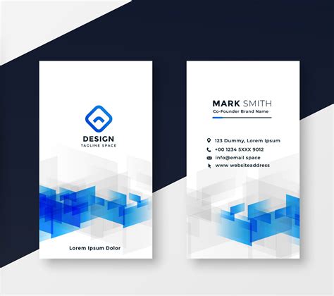Company Vertical Business Card Design Free Visiting Cards On Bk Designs