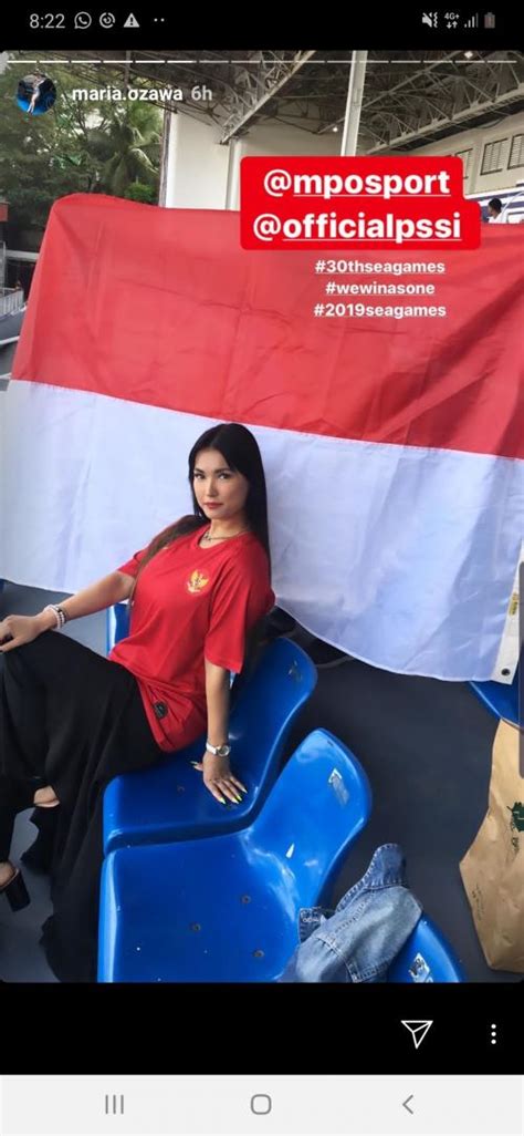 Maria Ozawa Dukung Timnas Indonesia Dalam Pertandingan Melawan Thailand