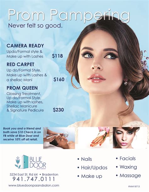 Prom Packages Blue Door Spa And Salon Bradenton Fl Usa Shellac Manicure Spa Salon Formal