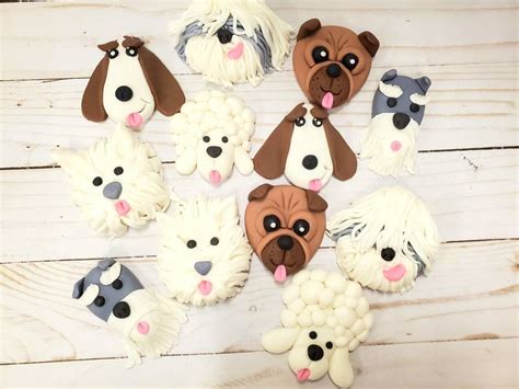 Puppy Cupcake Toppers Dog Cupcake Toppers Puppy Dog Party Etsy