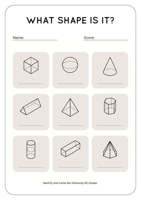 5 Best Images of Printable 3D Shapes Kindergarten - 3D Shapes