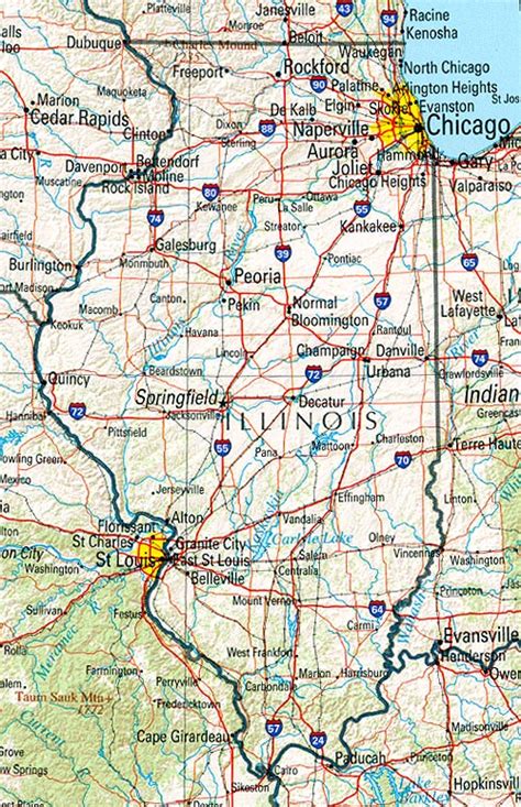 Map Of Illinois A Source For All Kinds Of Maps Of Illinois