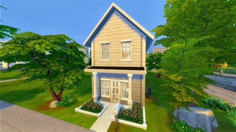 Starter Home With Loft No Cc Speed Build The Sims 4 Youtube