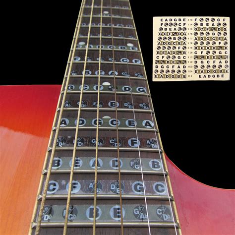 Guitar Neck Fretboard Note Map Fret Sticker Lables Decals Learn Fingerboard For Acoustic