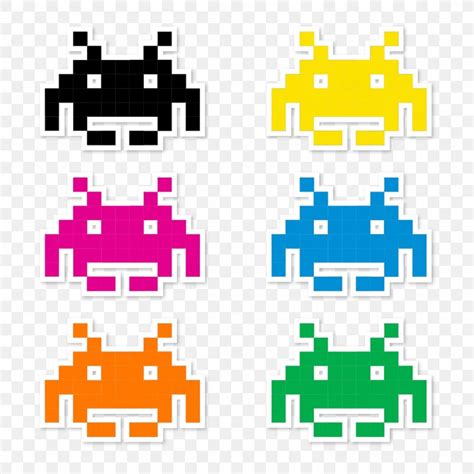 Space Invaders Pixel Art Video Game Atari Png 962x962px Space