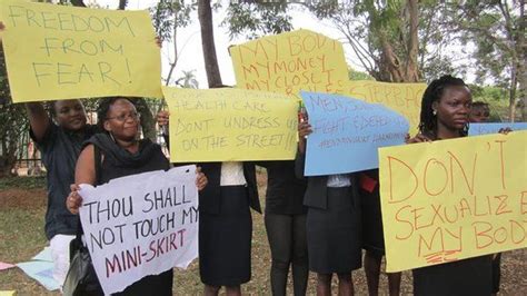 Uganda Miniskirt Ban Police Stop Protest March Bbc News