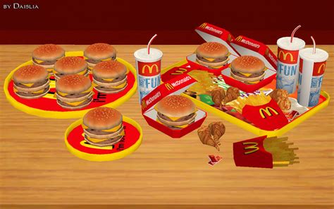 Mod The Sims Mcdonalds Deco Food Set 8 New Meshes