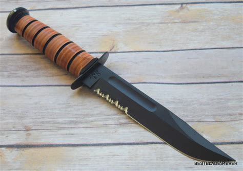 Ka Bar Us Army Made In Usa Hunting Tactical Combat Knife With Leather