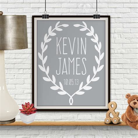 Kids Name Sign Kids Name Wall Art Gray Nursery Decor Custom Etsy