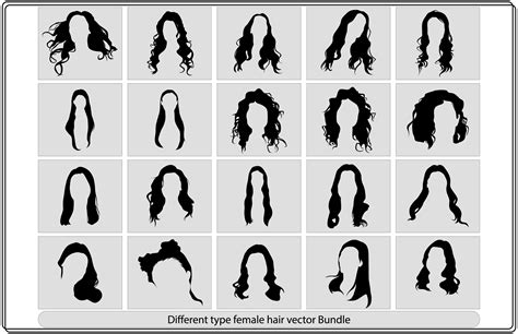 Set Of Women Hairstyles Vector Graphic By Uniquedesignteam · Creative Fabrica