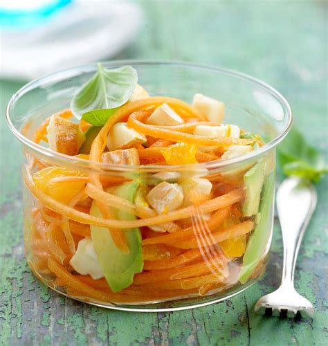 Salade de carotte au reblochon et orange