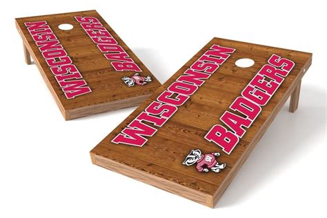 Wisconsin Badgers 2x4 Cornhole Board Set Vertical Proline