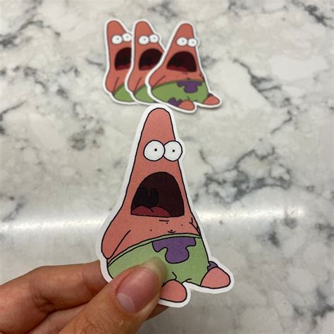 Patrick Star Meme Sticker Spongebob Squarepants Sticker Etsy