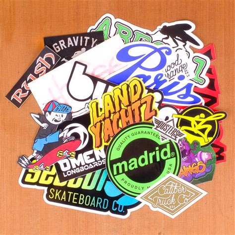 10 Sticker Pack Assorted The Longboard Store