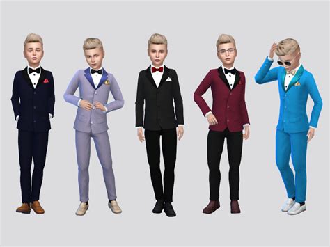 The Sims Resource Formal Tuxedo Suit Boys