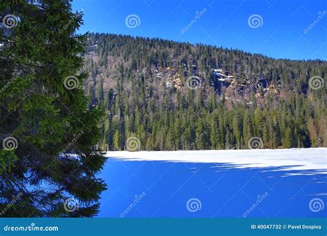 Grosser Arber See Winter Landscape Around Bayerisch Eisenstein Ski