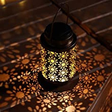 2 Pack Solar Moroccan Lanterns Outdoor Hanging Retro Etsy